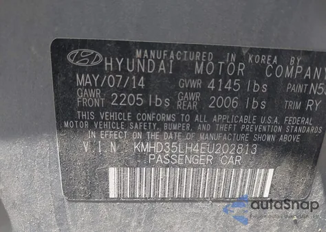 2014 Hyundai Elantra Gt из США, поврежденный, VIN KMHD35LH4EU202813